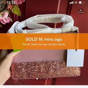 Kate Spade Glitter Ramey Greta Court Crossbody